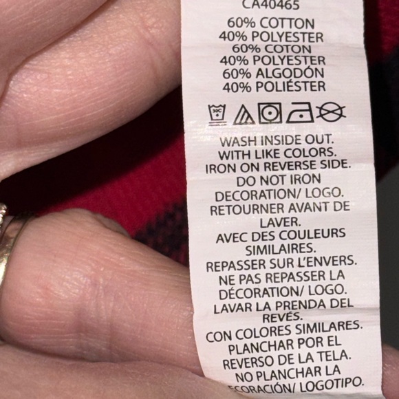 Children’s Place Red and Black Checkered Long Sleeve Tee - Picture 3 of 4